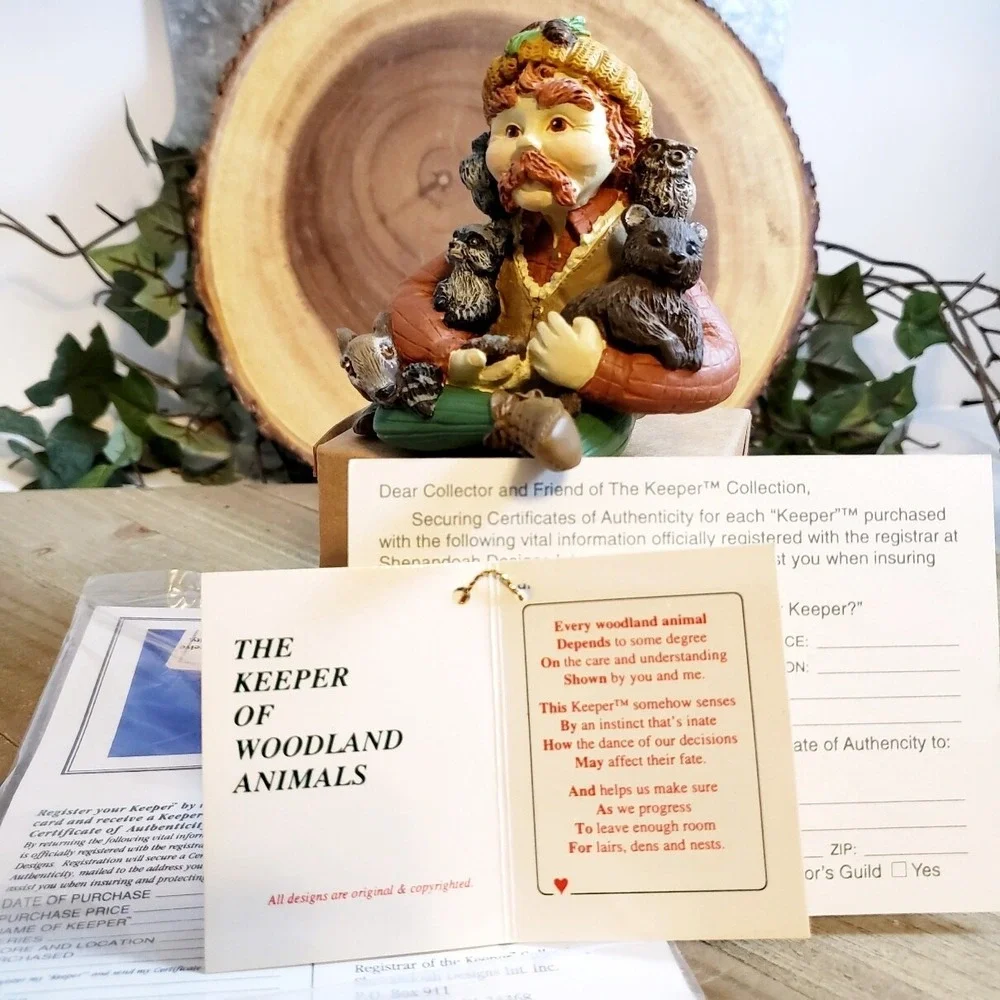 The Keeper Of Woodland Animals Mantle Desk or Shelf Figurine‎ Shenandoah  NIB
